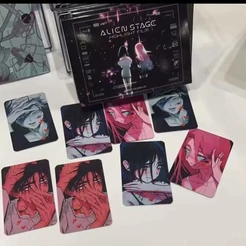 4 Pçs/Lote Em Estoque Alien Stage Series Cartão Fotográfico Mizi Sua Até Ivan Pequeno 3 Polegadas Crianças Papelaria Est