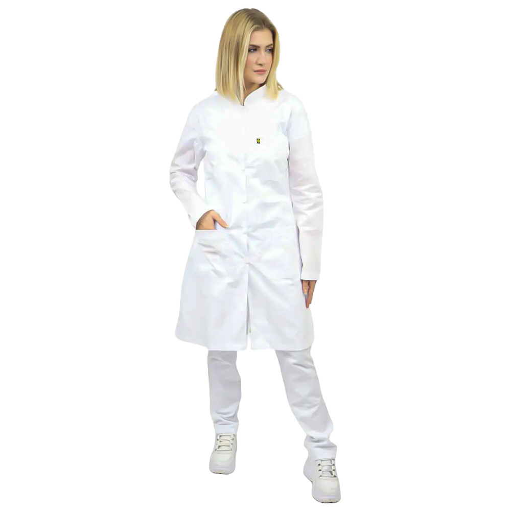 Jaleco Feminino em Algodão - Jaleco Enfermagem - Jaleco Fiosterapia - Jaleco Biomedicina
