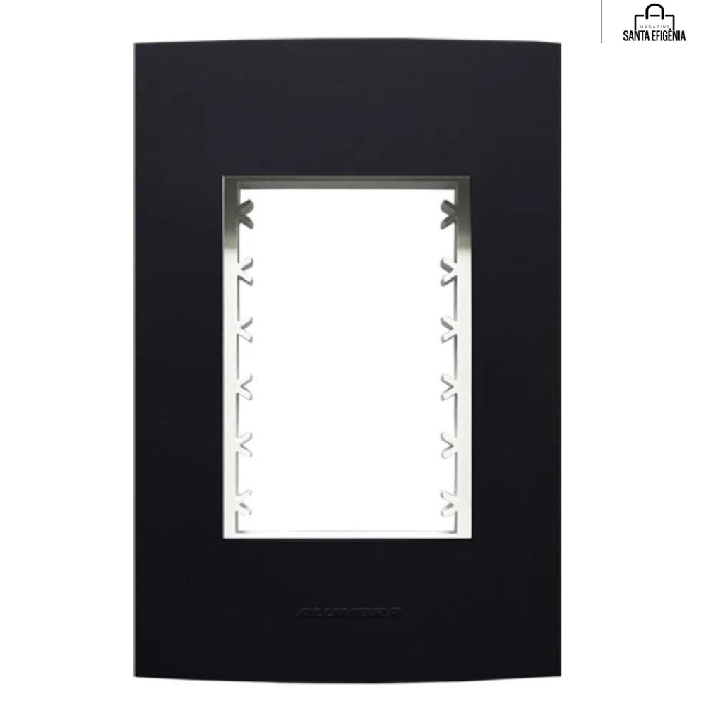 Placa 4x2 3 Módulo Preto Ébano Inova Pro Class Alumbra 85728
