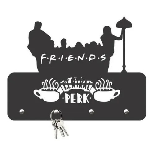Porta Chaves Friends Decorativo Com Ganchos Mdf 3mm