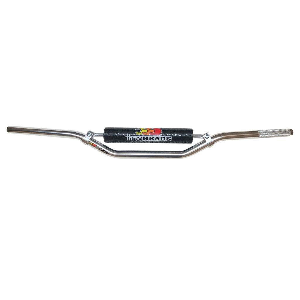 Guidão Threeheads Baixo Com Barra Trilha Off Road Cross Crf Bros Xre Xtz Lander Xt Ttr Polido