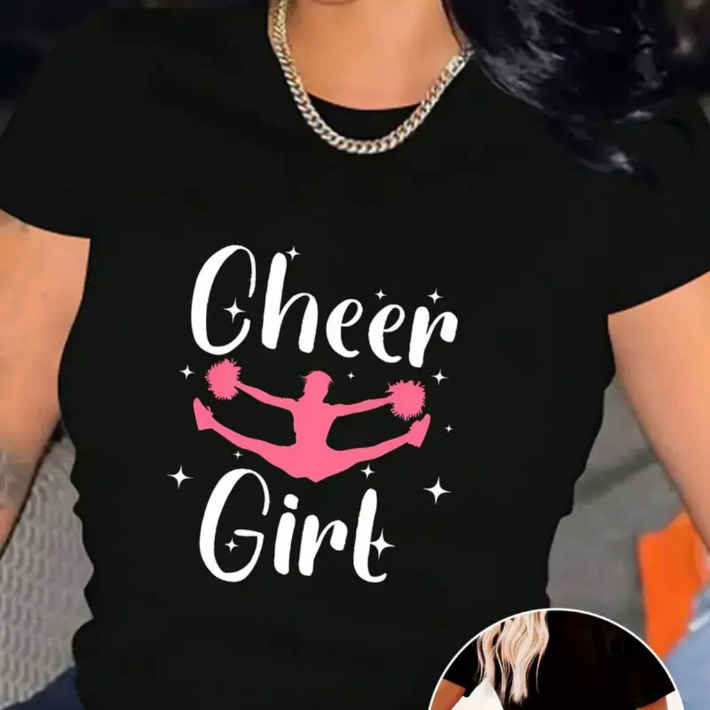 Camiseta Casual de Mujer con Estampado Animador - Top de Verano de Manga Corta y Cuello Redondo