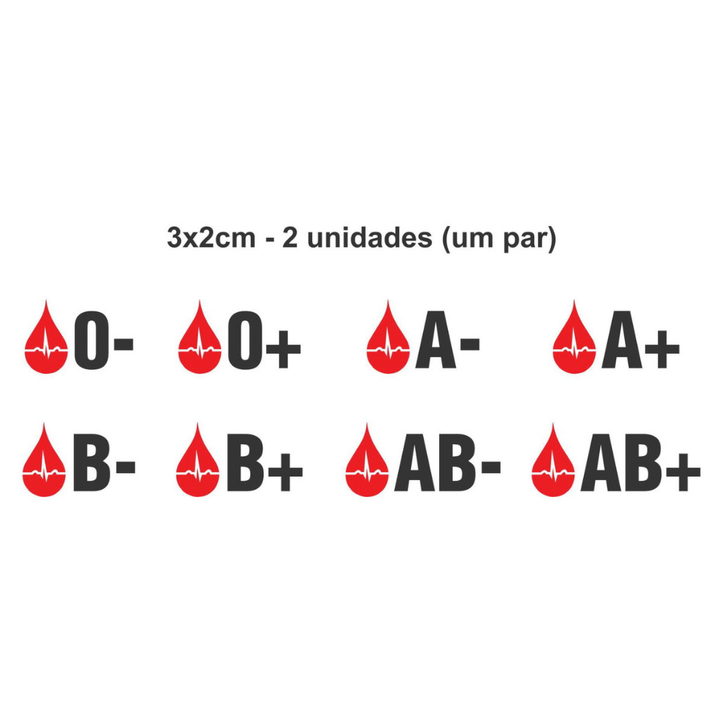 02 Adesivos Capacete Tipo Sanguíneo em Oferta na Shopee