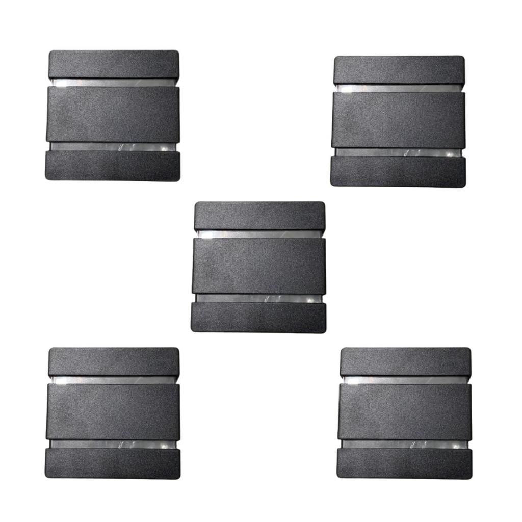 Kit 5 Arandela Slim Para Parede Muros Externa Interna Iluminação Decorativa Moderna de Luz Decoração