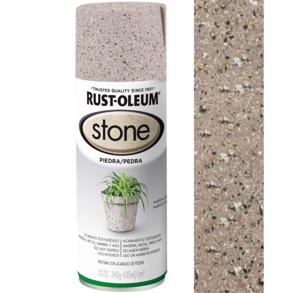 Tinta Spray Efeito Pedra Artesanato Stone Rust Oleum em Oferta na Shopee