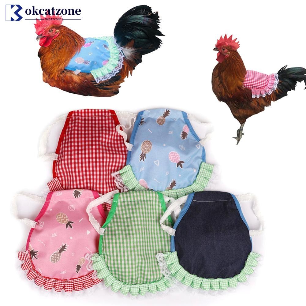 OKCATZONE Pano Avental De Sela De Frango Macio Ajustável Galinha Volta Jaqueta Arnês Colete Aves Protegendo Penas A1F7
