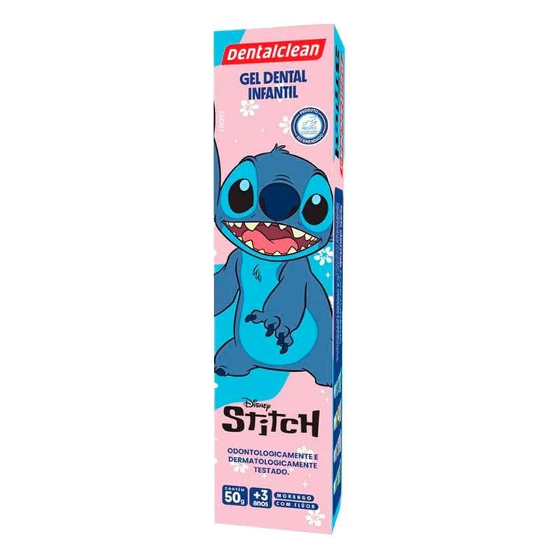 Gel Dental Infantil com Fluor Dentalclean Stitch Sabor Morango 50g em Oferta na Shopee