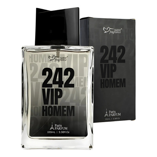 Perfume Masculino 242 Vip Men Essência Do  - 100 Ml