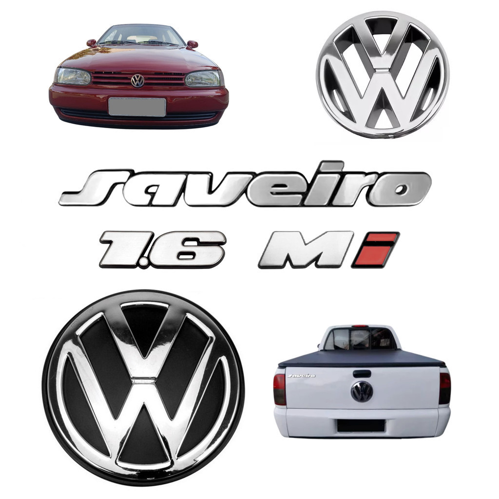 Kit Emblemas Saveiro 1.6 Mi - Bola G2 - 1998 À 1999 em Oferta na Shopee