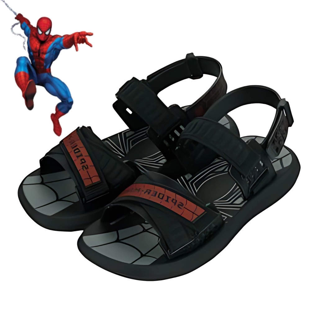 Sandália Infantil Homem Aranha Menino Grendene Kids Preto Ajuste Fácil BR909 em Oferta na Shopee