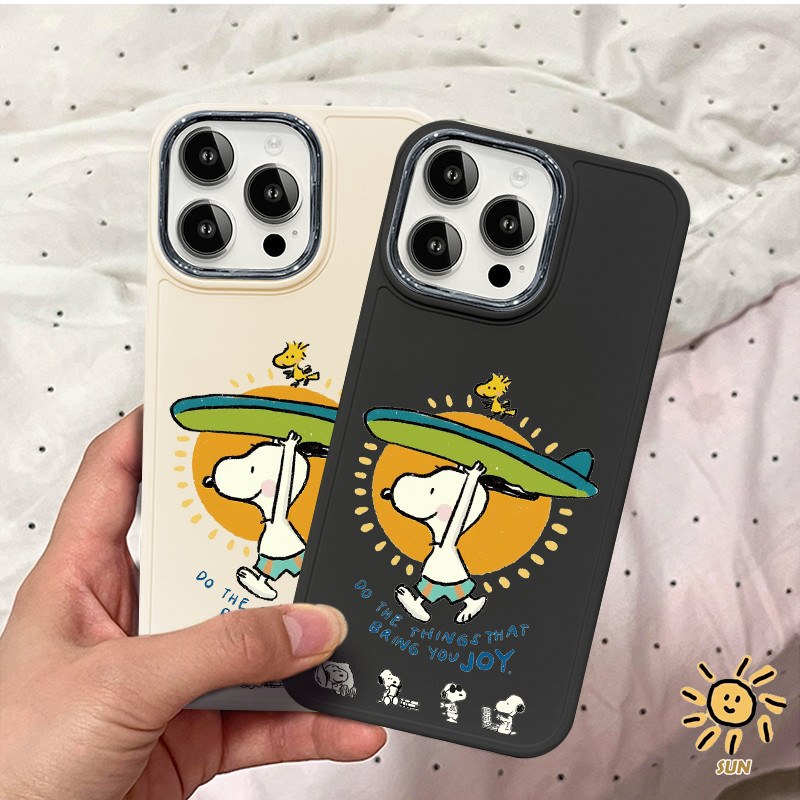 Capa Macia Para iPhone15 14 13 12 11 pro MAX iPhone 6 7 8 6s XS XR Plus Surf Snoopy Caso