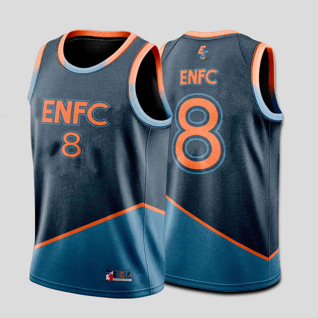 Camiseta Regata de Basquete Academia Treino Musculação Confortavel Azul e Laranja