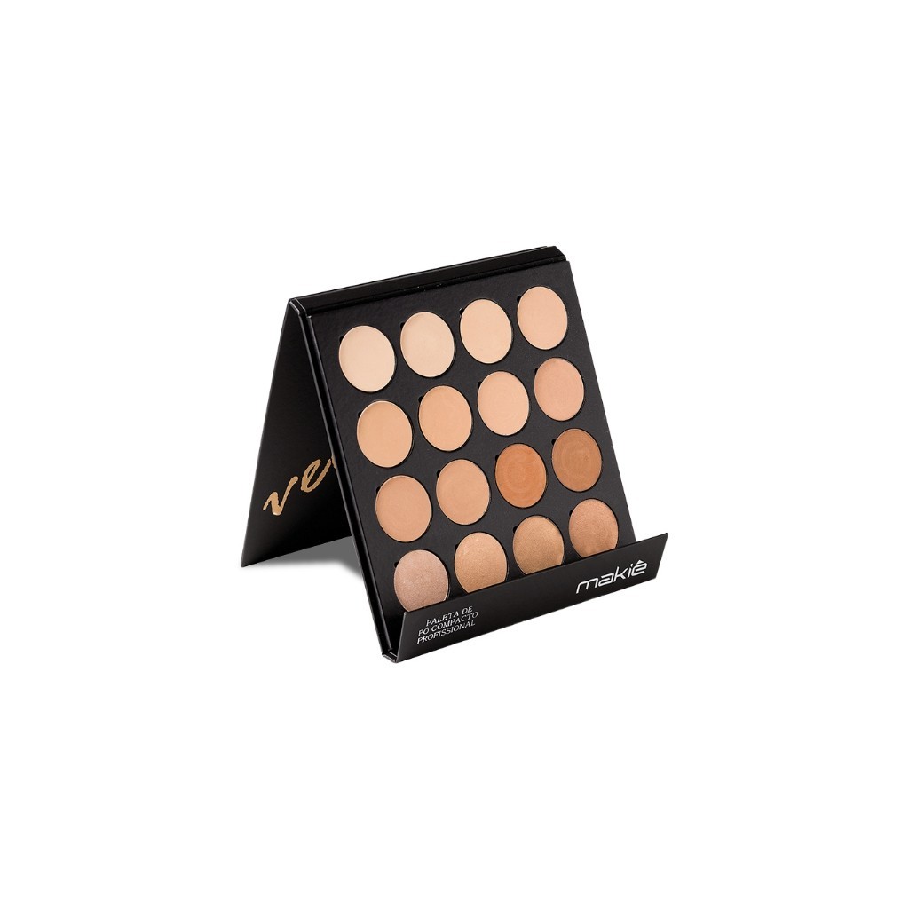 Paleta de Pó Compacto Velvet Makiê – Facial, Contorno e Iluminador