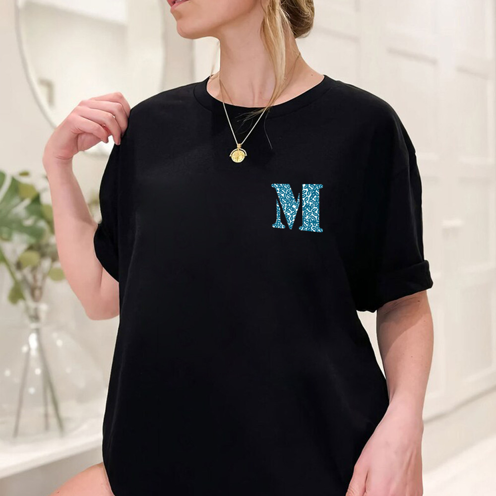 Camiseta Beijos Azul namorado casal kisses Inicial namorado blusa personalizada Envio Imediato em Oferta na Shopee