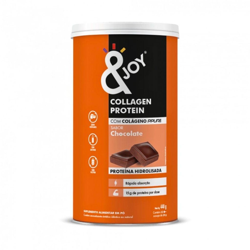 Collagen Protein 440G Enjoy Sabor Chocolate em Oferta na Shopee