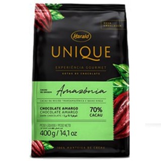 Chocolate Unique Amazônia Amargo 70% Cacau Gotas 400g Harald em Oferta na Shopee