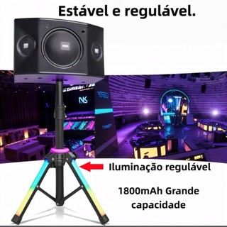 Tripé de Iluminação LED Recarregável para Caixa de Som Suporte 20kg Ajustável 63.5 a 110mm 1800mAh em Oferta na Shopee