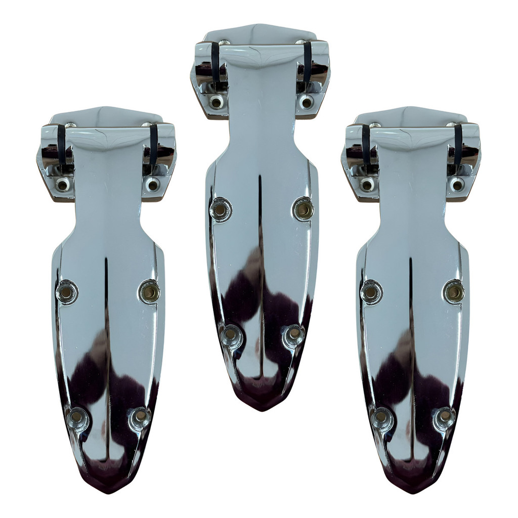 Kit 3 Dobradiças N°4 Similar Cromada Para Câmara Fria Frigorífica