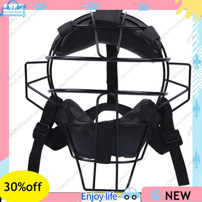 Máscara Coletora De Beisebol Facial Completa , Ajuste Seguro Fornece Proteção E Conforto , Não Obstrua A Visão , Preta F
