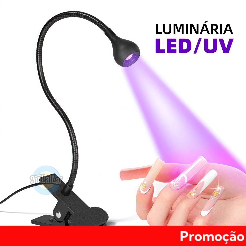 Mini Cabine UV LED Secagem Gel para Unhas – Lanterna Clip de Mesa Compacta