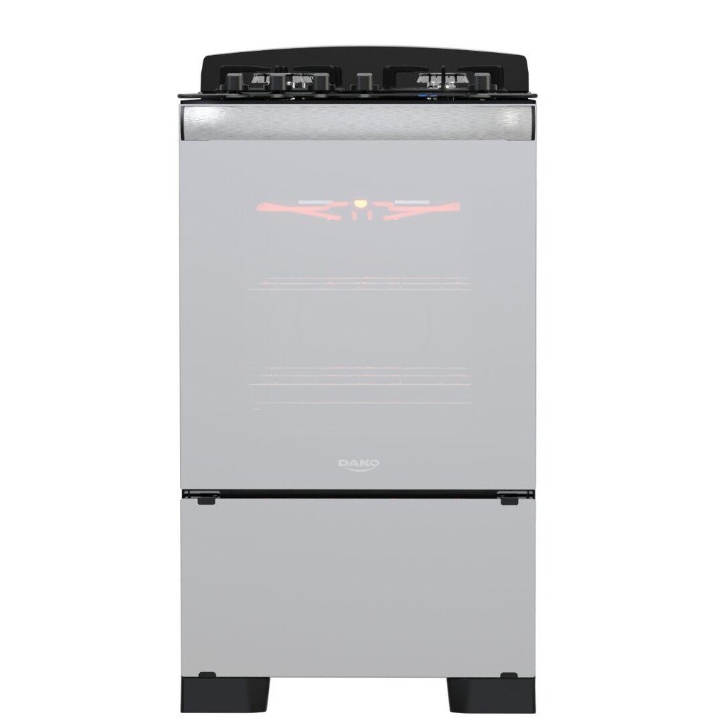 Fogão 4 Bocas Dako Diplomata Glass Grill Style Timer Bivolt