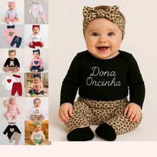 Roupa Bebê Menina Body Manga Longa Calça e Faixa Moda Blogueirinha Inverno Feminino Chique Diva em Oferta na Shopee