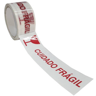Fita Adesiva Cuidado Frágil Branca 48x50 Un em Oferta na Shopee