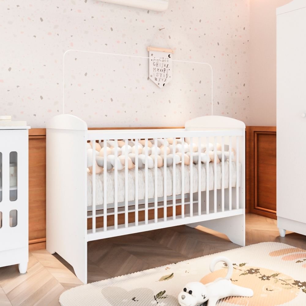 Berço 3 em 1 100% Mdf 76cm X 100cm Eloá