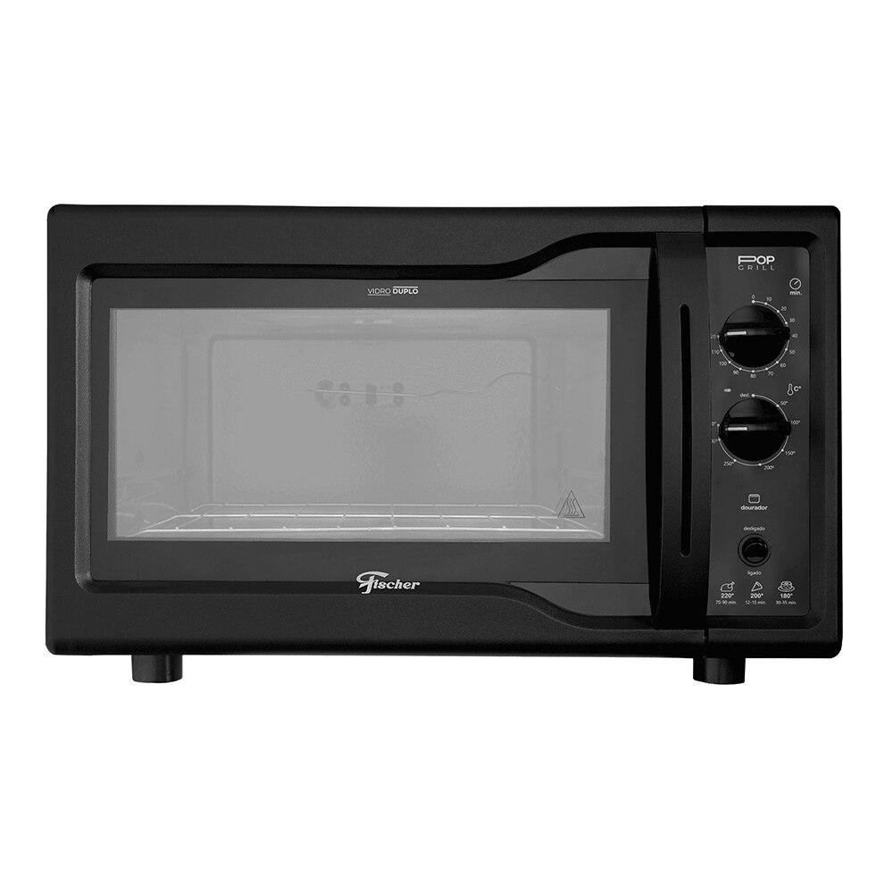 Forno Elétrico Fischer, Pop Grill, 44 Litros, Easy Clean, Preto
