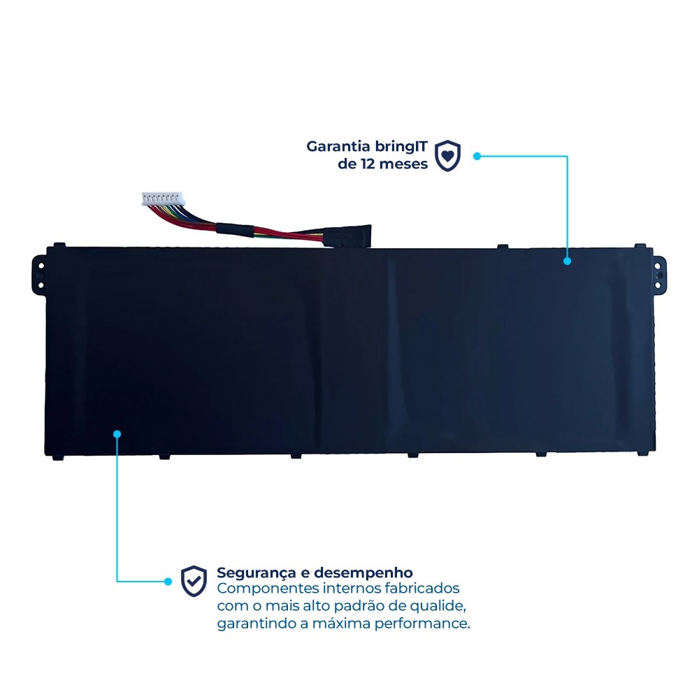 Bateria para Notebook Acer AC14B3K | 4800 mAh 7.4 V - detalhe