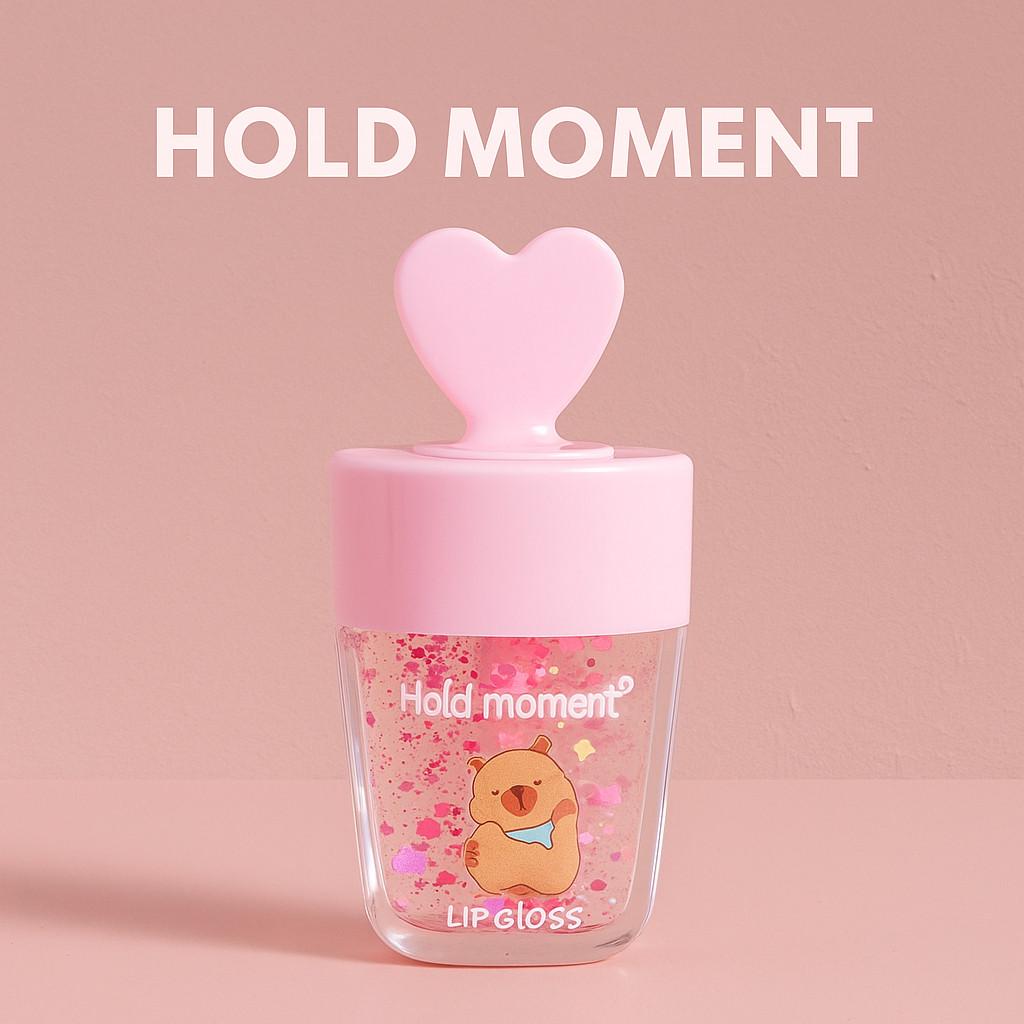 Lip Gloss Brilho Mágico Encantado Com Orelhas Capivara em Oferta na Shopee