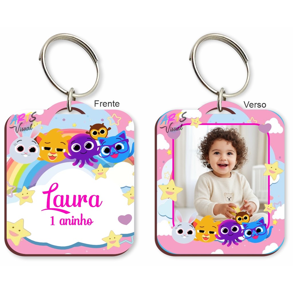 Chaveiro MDF Lembrancinha Aniversário, Maternidade Tema bolofofos