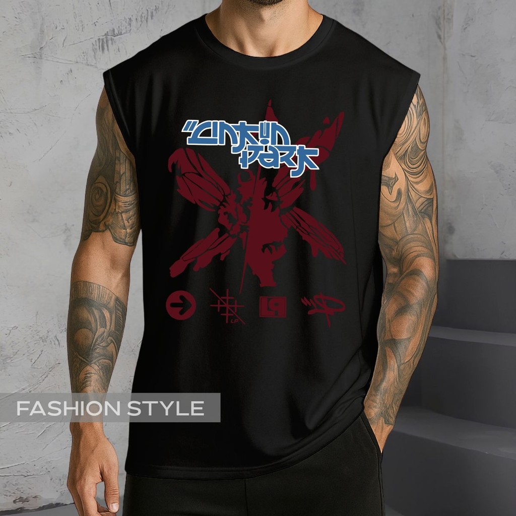 Regata Oversized Linkin Park Show Brasil 2025 Hybrid Theory Álbum Rock Punk Alternativa Pop Regata Machão Blusa Cavada