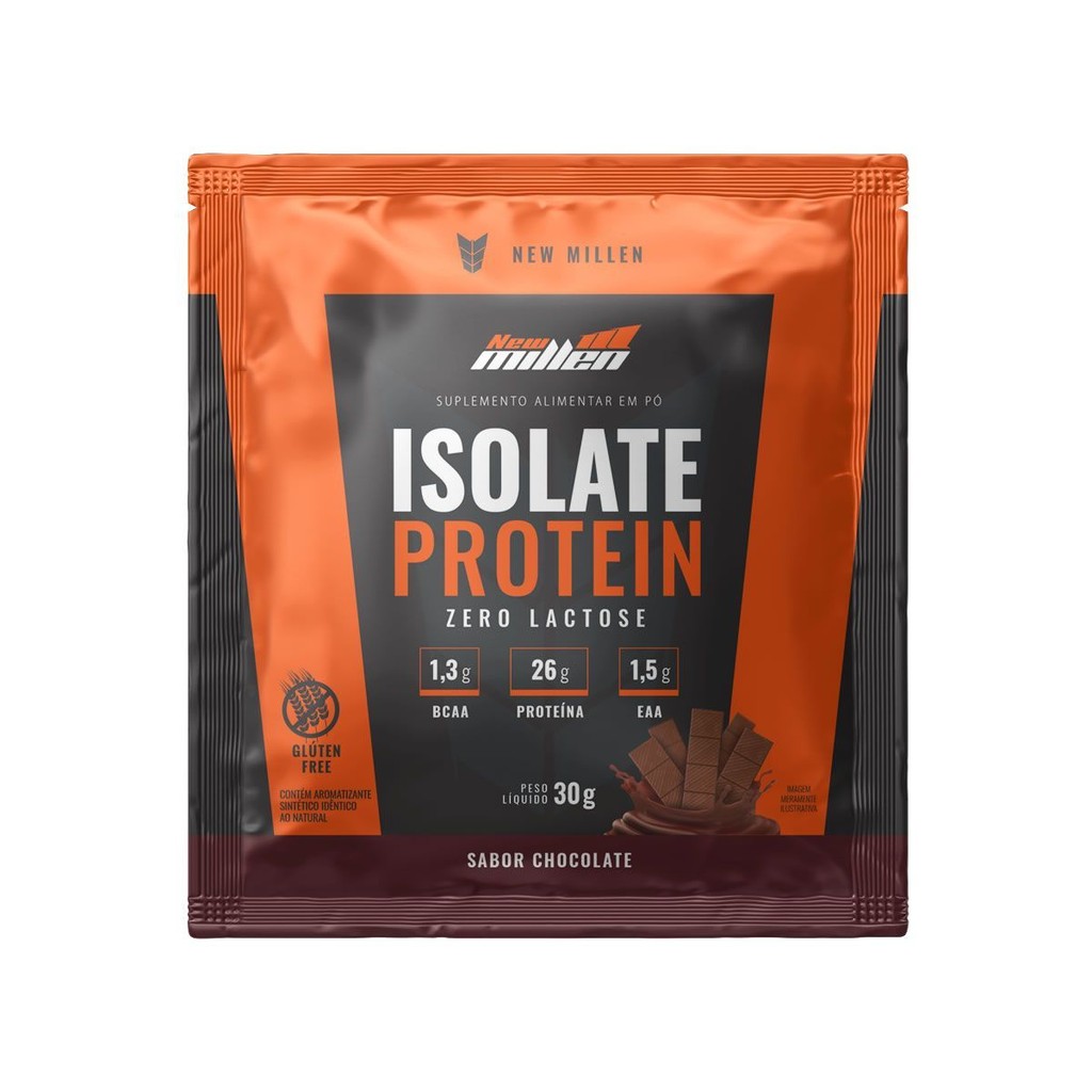 Isolate Protein Zero Lactose - 1 Sachê de 30g Chocolate - New Millen em Oferta na Shopee