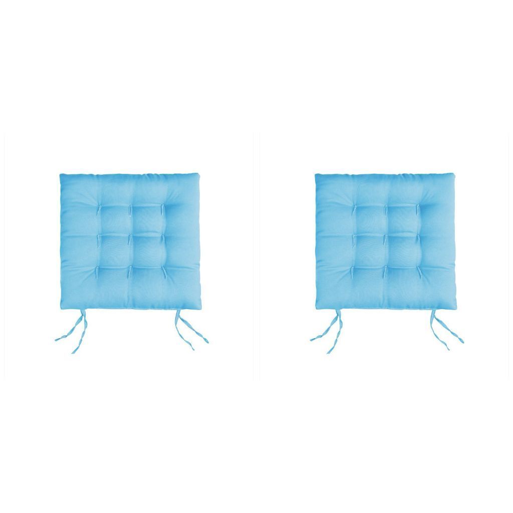 Detalhes do Kit Almofadas Futon Assento Para Cadeira 2 Unidades - Tamanho 40x40 cm