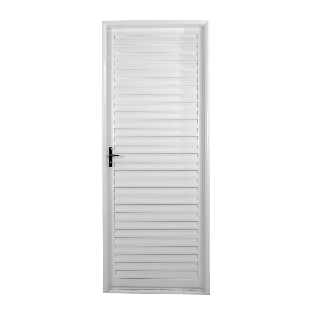 Porta de Aço Laminada 215x65cm Minas Sul MGM Abertura Direita Branco Direita