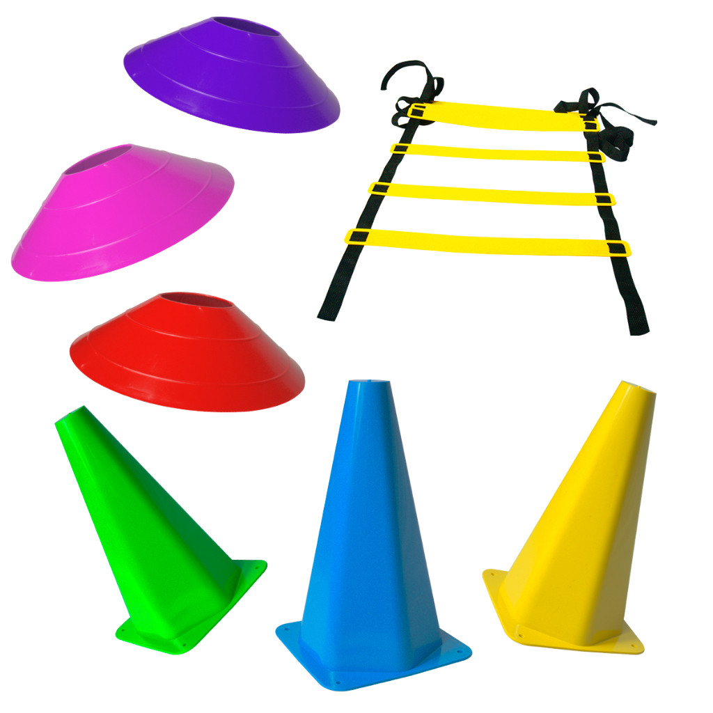 Kit Funcional Agilidade 3 Chapéus + 3 Cones e 01 Escada Agilidade