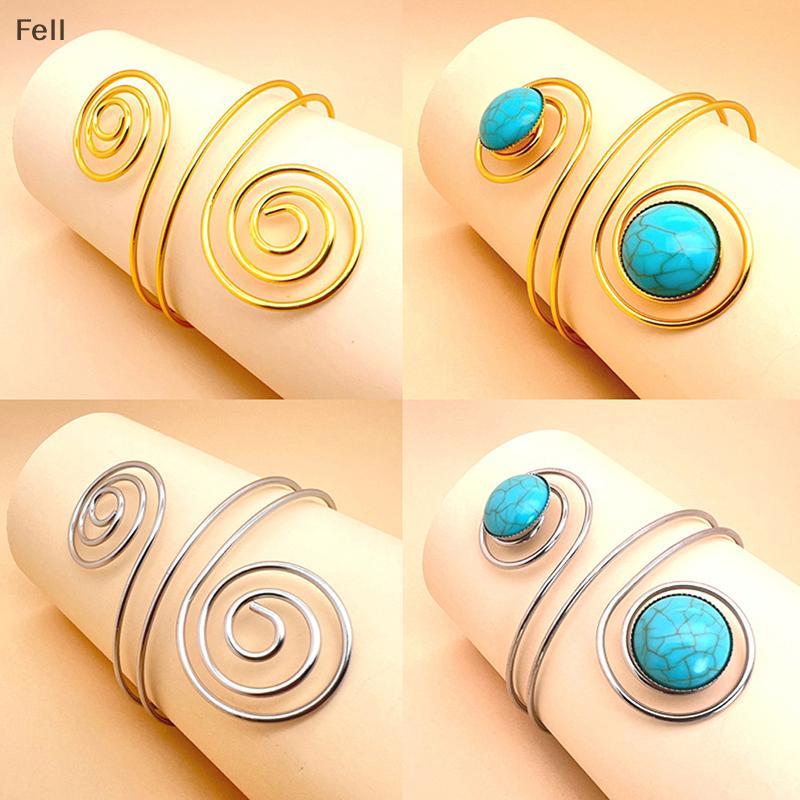 [Fel] Bohemian Egito Bar Curva Geo Aberto Braço Superior Cuff Armlet Pulseira Casamento Viking Presente Moda Jóias Pulse