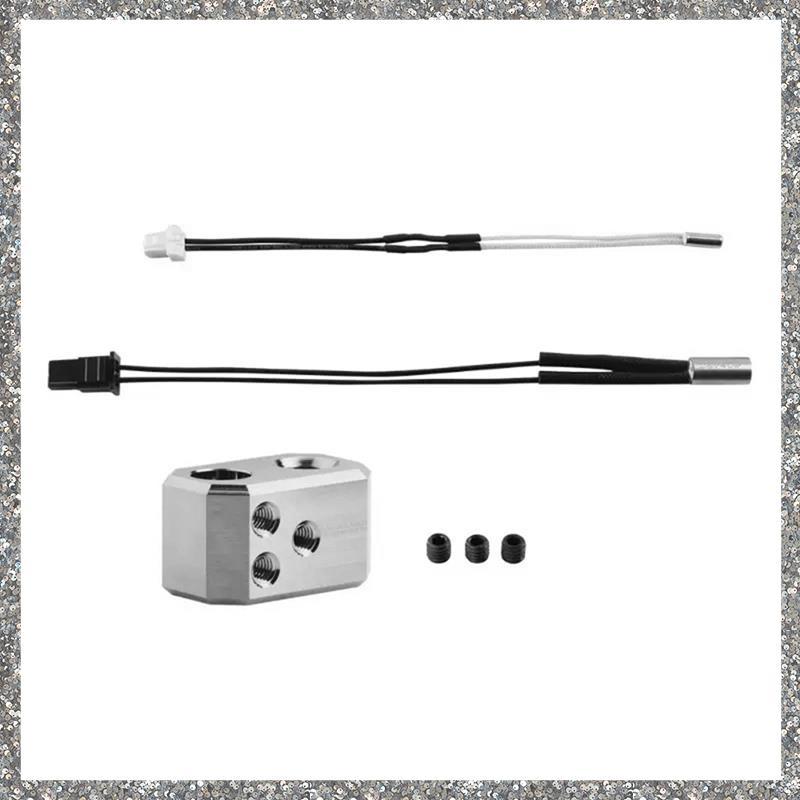Para Prusa I3 MK4 Extrusora Bloco De Aquecimento Banhado A Cobre + Haste + Fio Térmico Acessórios Impressora 3D