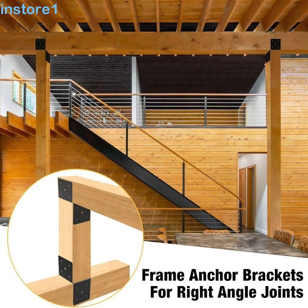 Suportes De Pérgola INSTORE , Kits De Pérgula Pretos Resistentes , Com Suporte De Metal Ajustável Parafuso