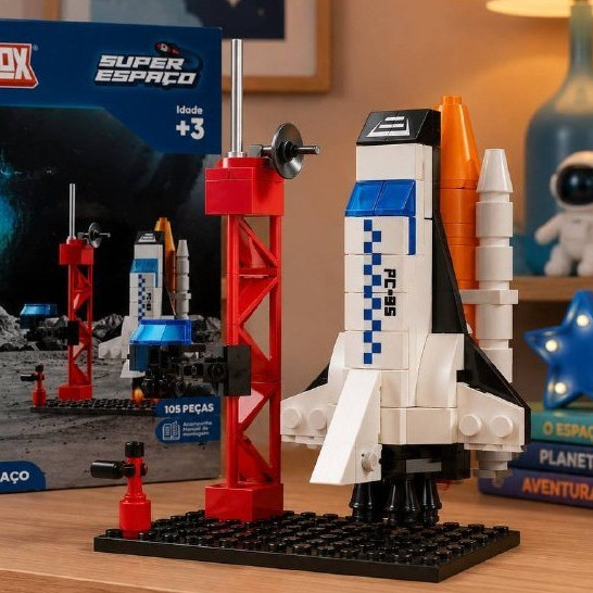 Blocos de Montar Nave Espacial 105 Mini Peças Brinquedo