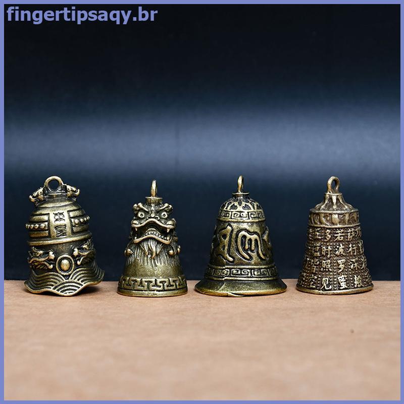 FINGE Sino Antigo Mini Escultura De Cobre Bronze Orar Guanyin Feng Shui Convite Buda Budismo Sinos Decoração Para Casa ,