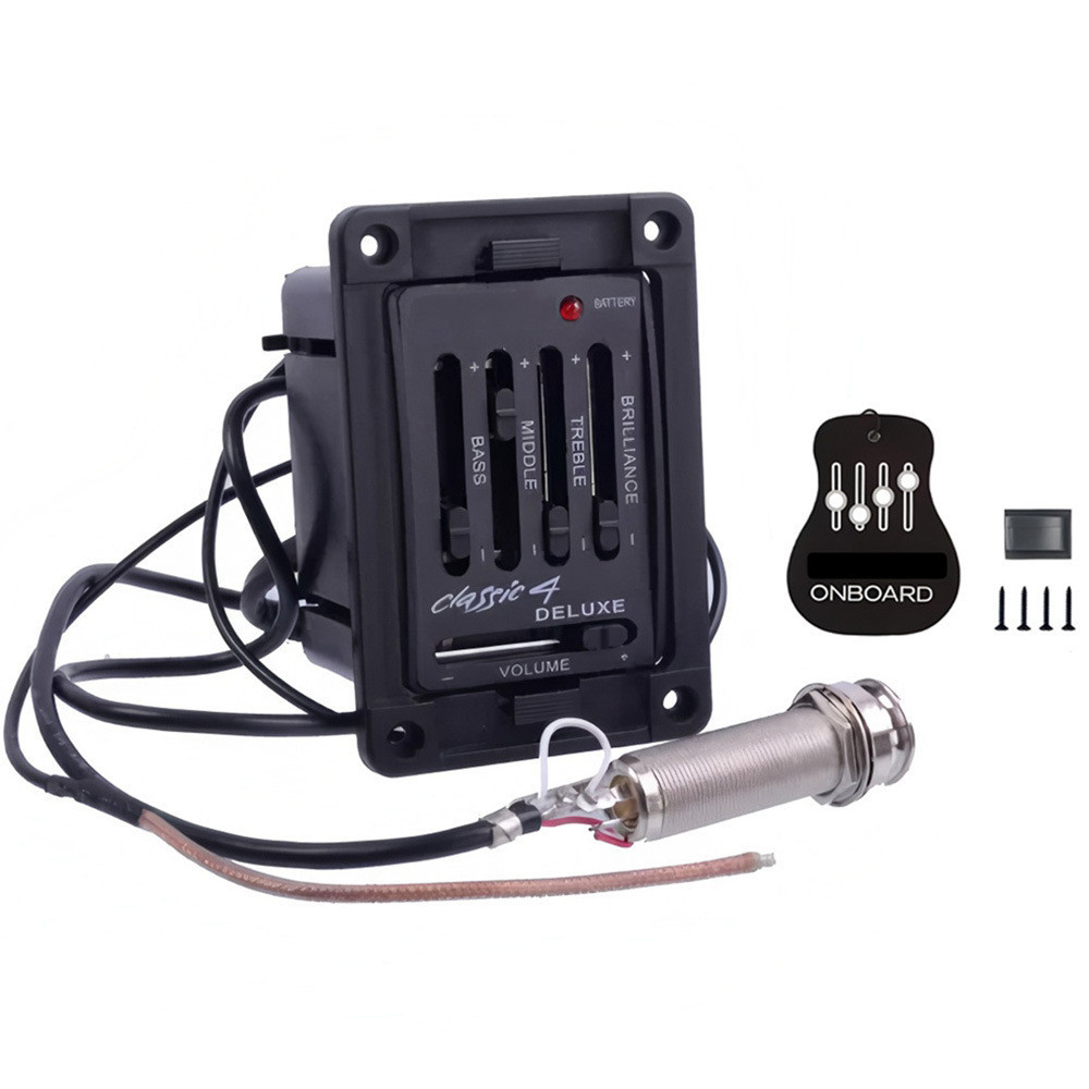 Compatível com o equalizador EQ do amplificador de captador de guitarra acústica Fishman Classic de 4 segmentos.
