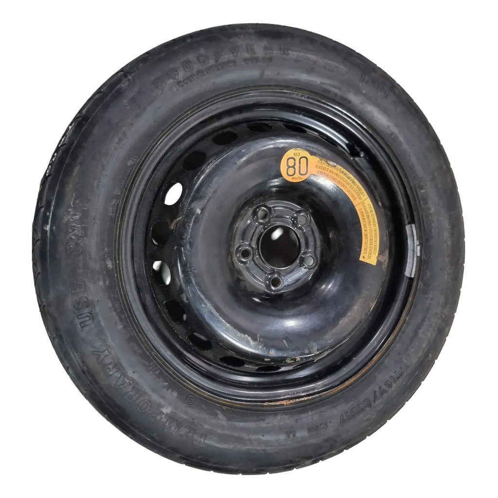 Estepe Aro 17 E Pneu 165/80d Fiat Toro Compass 2017 Preto