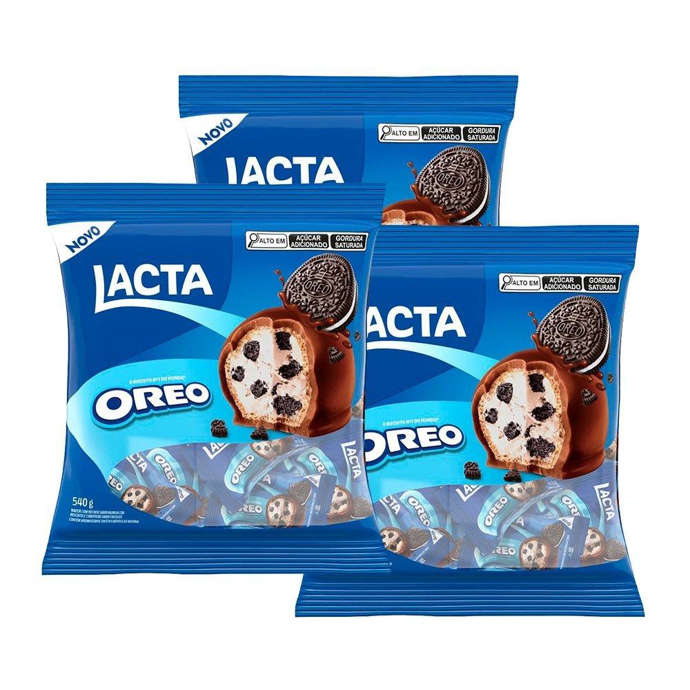 Kit 3 Chocolates Lacta Oreo 540g
