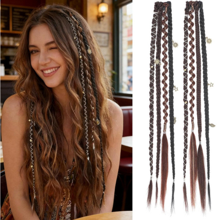 Trança peruca quente menina ocidental menina comércio exterior Sub-clipe bb estilo peça de cabelo Cross-Border arroz tor