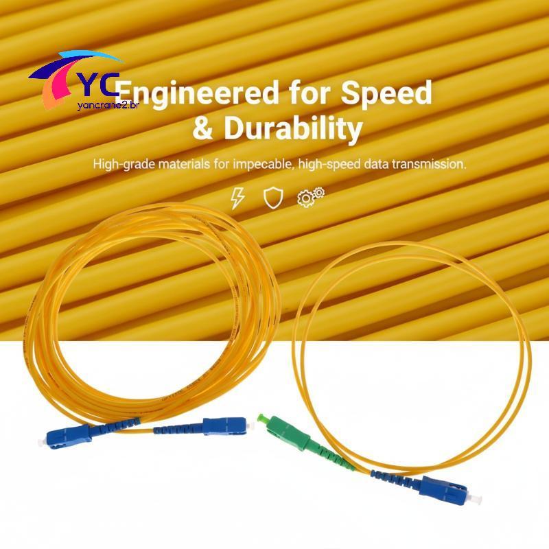 YCBR Cabo De Remendo De Fibra Óptica Simplex De Modo Único FTTH SM Jumper Conector Durável Para Aplicações De Centro De