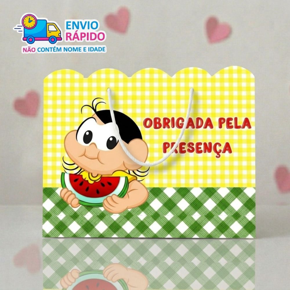 Kit Sacolinha Personalizada Magali (20x15x7cm) Lembrancinhas de Aniversário - PEGUE E MONTE