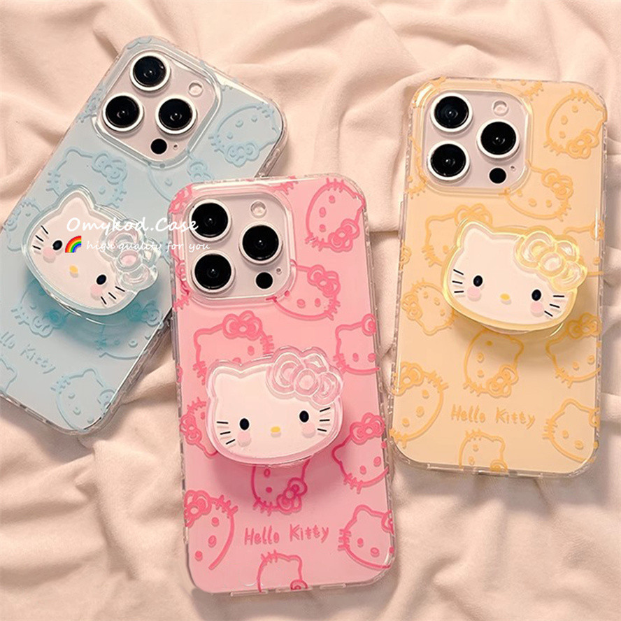 Suporte E Capa De Telefone Samsung Kitty Para A05s A55 M05 F05 A06 A03s A05s A54 A53 A51 A15 A12 4G M12 4G A05 A33 A13 A