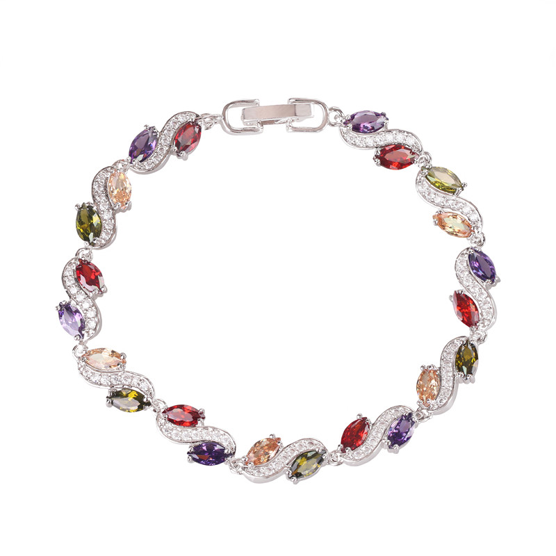 Moda na moda acessórios cobre zircão pulseira senhoras novo estilo criativo pulseira